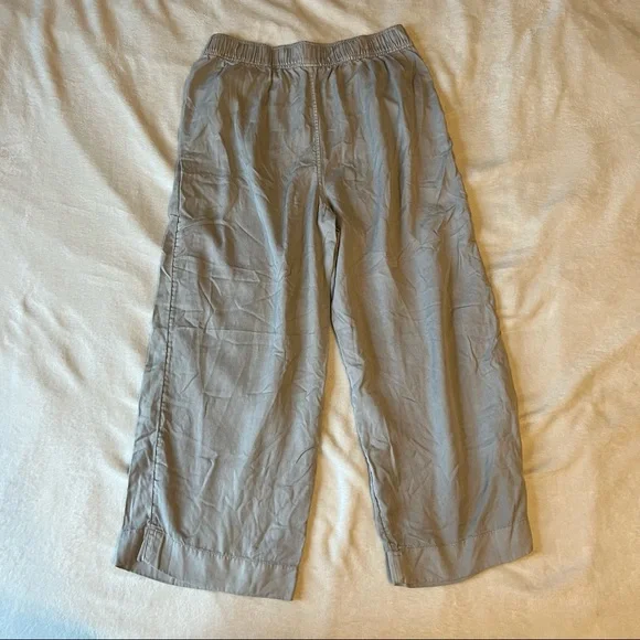 C&C California 100% Lyocell Gray Wide Leg High Rise Pants Elastic Waist Pockets - Picture 2 of 7